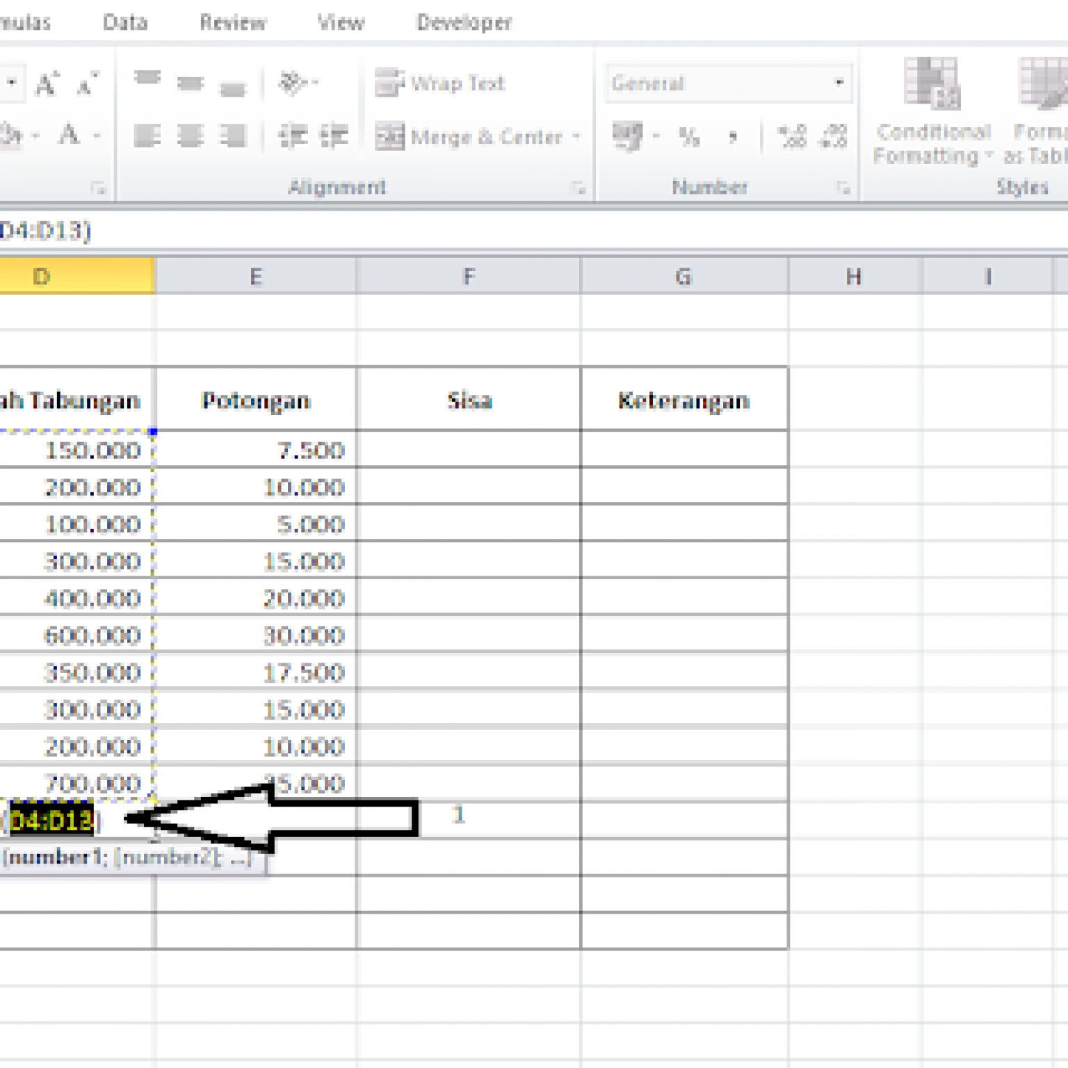 Cara Format Excel Hitung Gaji Pokok Karyawan Dan Uang Makan Harian 9156